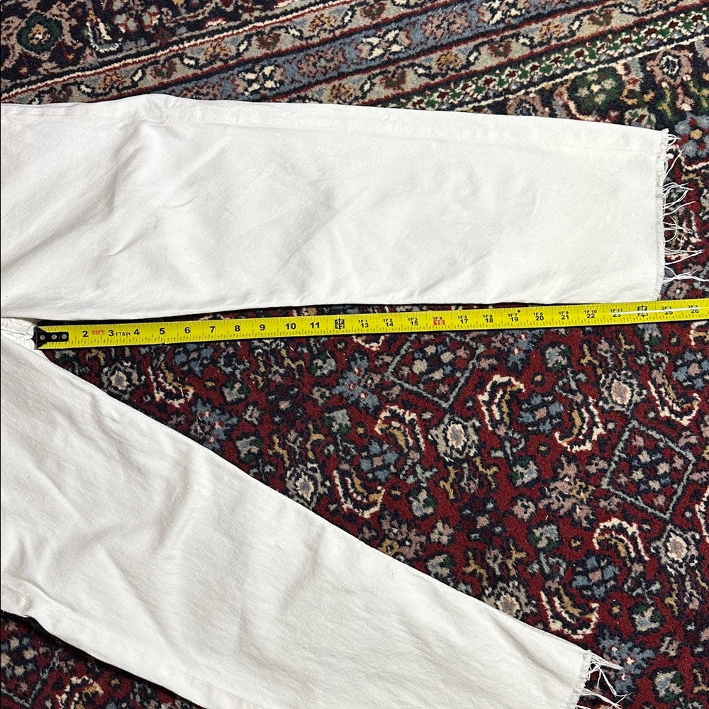 Agolde 90's Crop Mid Rise Loose Straight White - Size 25 - Picture 7 of 9